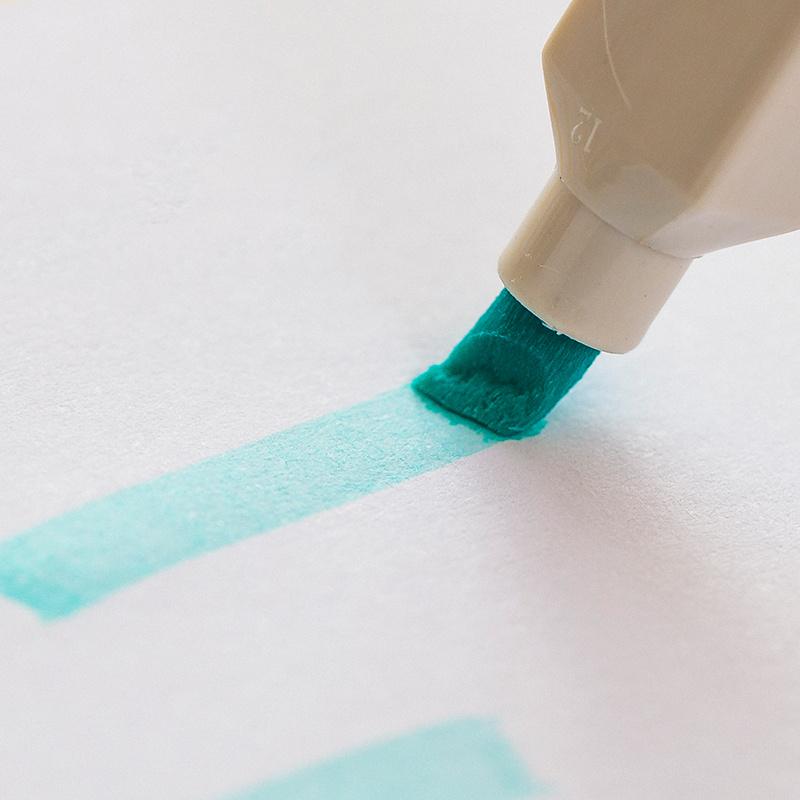 6pcs Super Soft Double Head Highlighter Pens Set Brush Tip Light Color Marker Spot Liner for Drawing Painting Art School