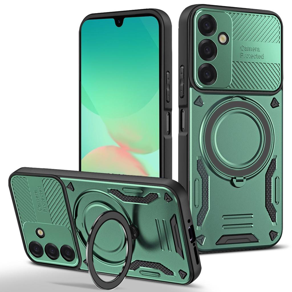 For Samsung Galaxy S26 Magnetic Case Shockproof TPU + PC Phone Back Cover with Kickstand