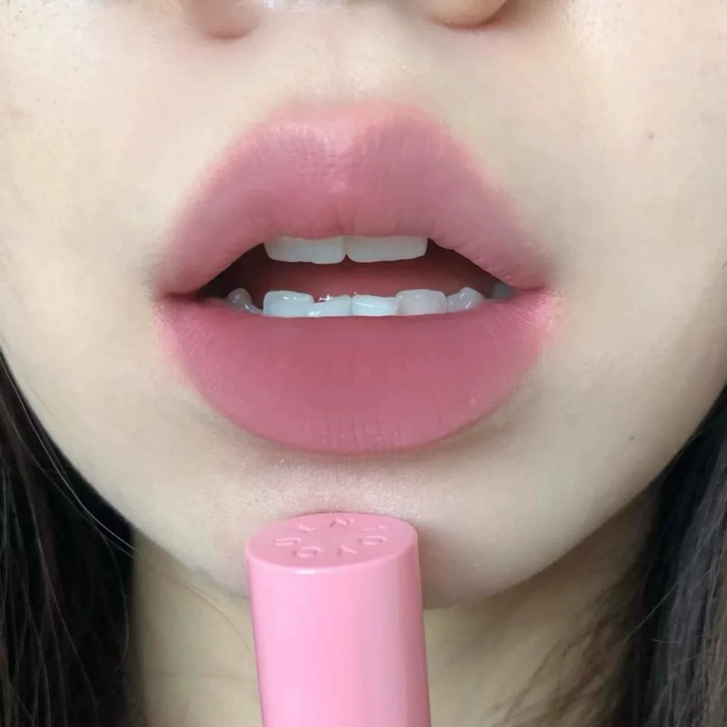 Gray flour Taro color lipstick! Cool Lip Mud Olive Leather Nude Low Saturated Plain Lip Glaze White Matte Lipstick