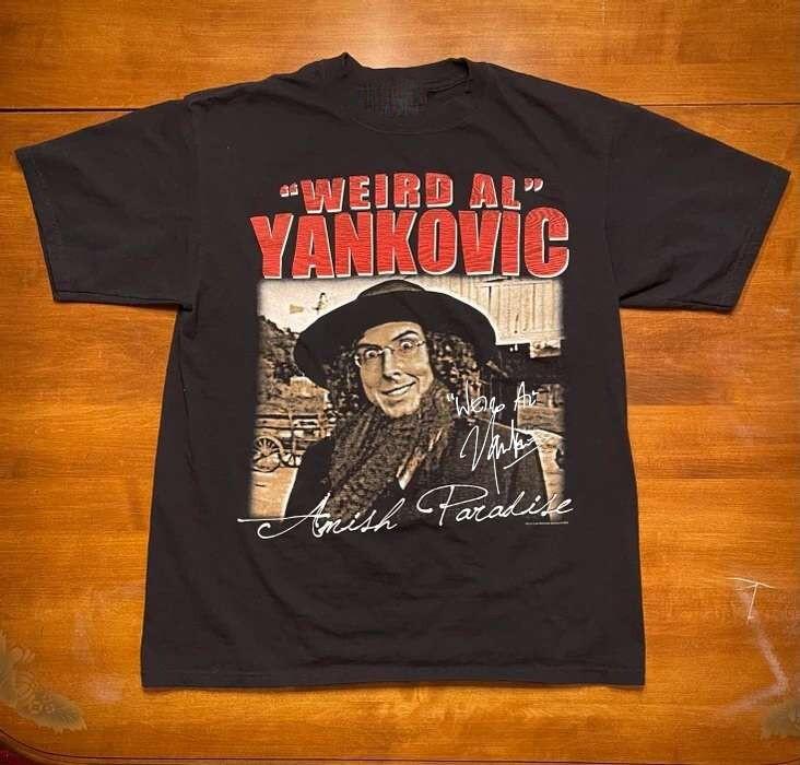 Vtg Amish Paradise By WEIRD AL YANKOVIC Cotton Black S-4XL Unisex Shirt BL072