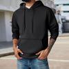 Толстовки для мужчин с длинным рукавом, худи с капюшоном и карманами, повседневные флисовые пуловеры для осени и зимы