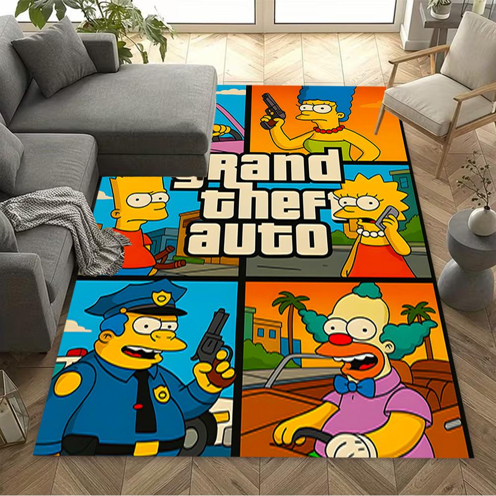 Family Adventure Springfield Area Rug Suitable for Entryway Outdoor Bedrooms Kitchen Anti-slip Rug Office home decor Perfect Gift for Friends & Family