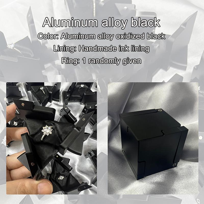 Алюминиевый сплав Кинетическая энергия Кольцо Коробка Вращающаяся Механическая Деформация Хранение Ювелирных Изделий Демонстрационная Коробка Творческие Предложения Кубические Коробки