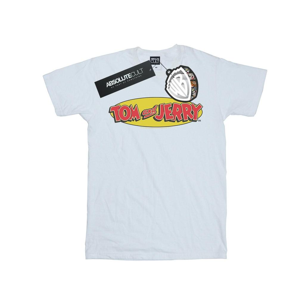 Tom and Jerry Mens Inline Logo T-Shirt