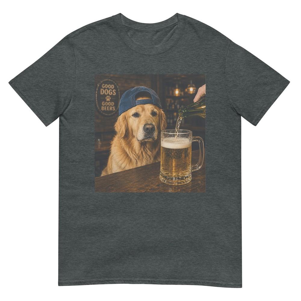 Golden Retriever Drinking Beer Funny Dog Beer Humor Tshirt