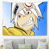 Тканевое панно в стиле аниме S-Soul Inspired Eater, персонаж Soul Evans, настенное искусство, для декора комнаты, домашний декор, эстетичный фон