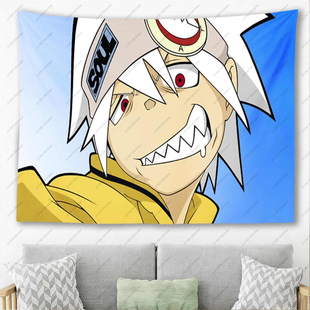 Тканевое панно в стиле аниме S-Soul Inspired Eater, персонаж Soul Evans, настенное искусство, для декора комнаты, домашний декор, эстетичный фон