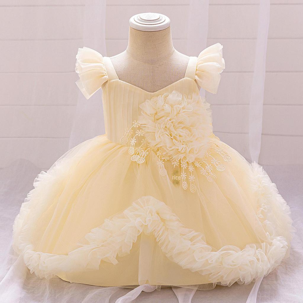 Новое платье принцессы для девочки на один год с рукавами-крылышками для банкета и фестиваля