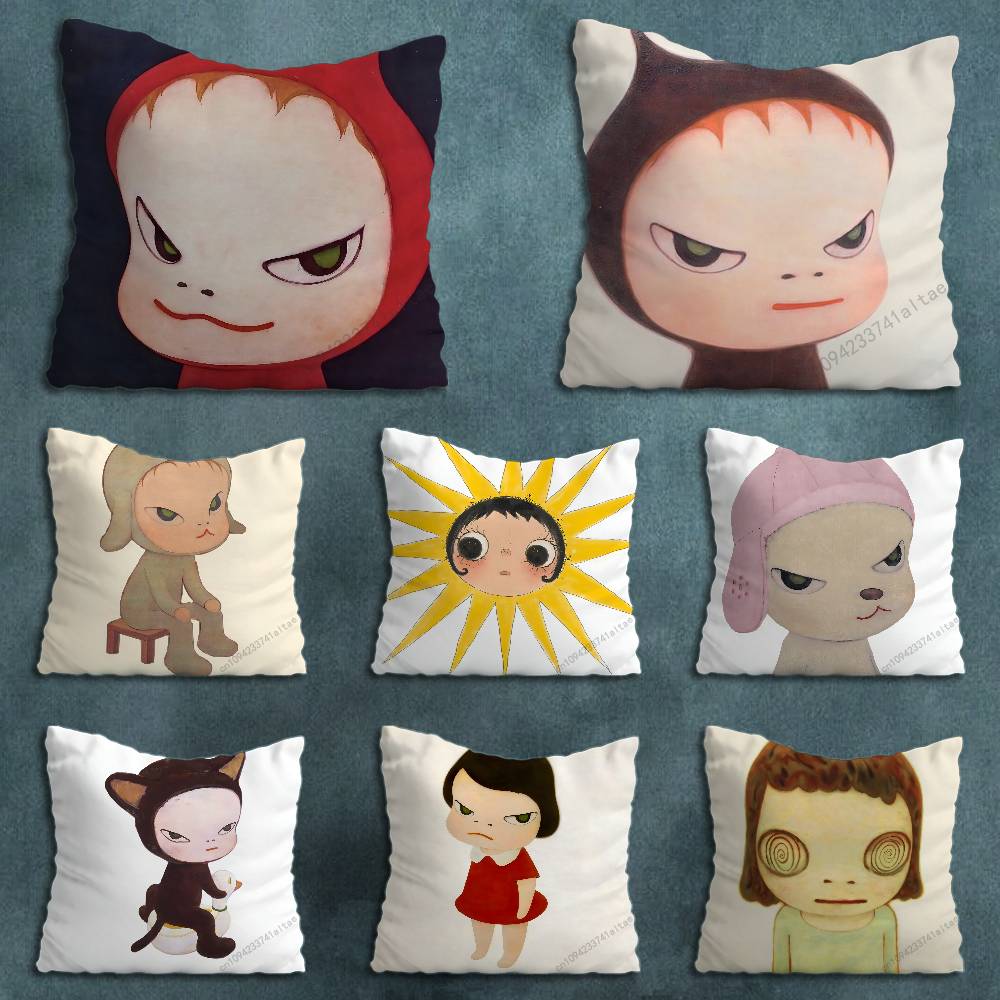 Cute Art YYoshitomo NNara Pillow Case For 30x30cm45x45cm55x55cm For Home Bedroom Decoration And Protector