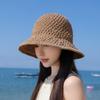 Летняя шляпа от солнца женская уличная повседневная панама, подчеркивающая лицо, маленькая панама от солнца, дорожная универсальная дышащая шляпа-ведро