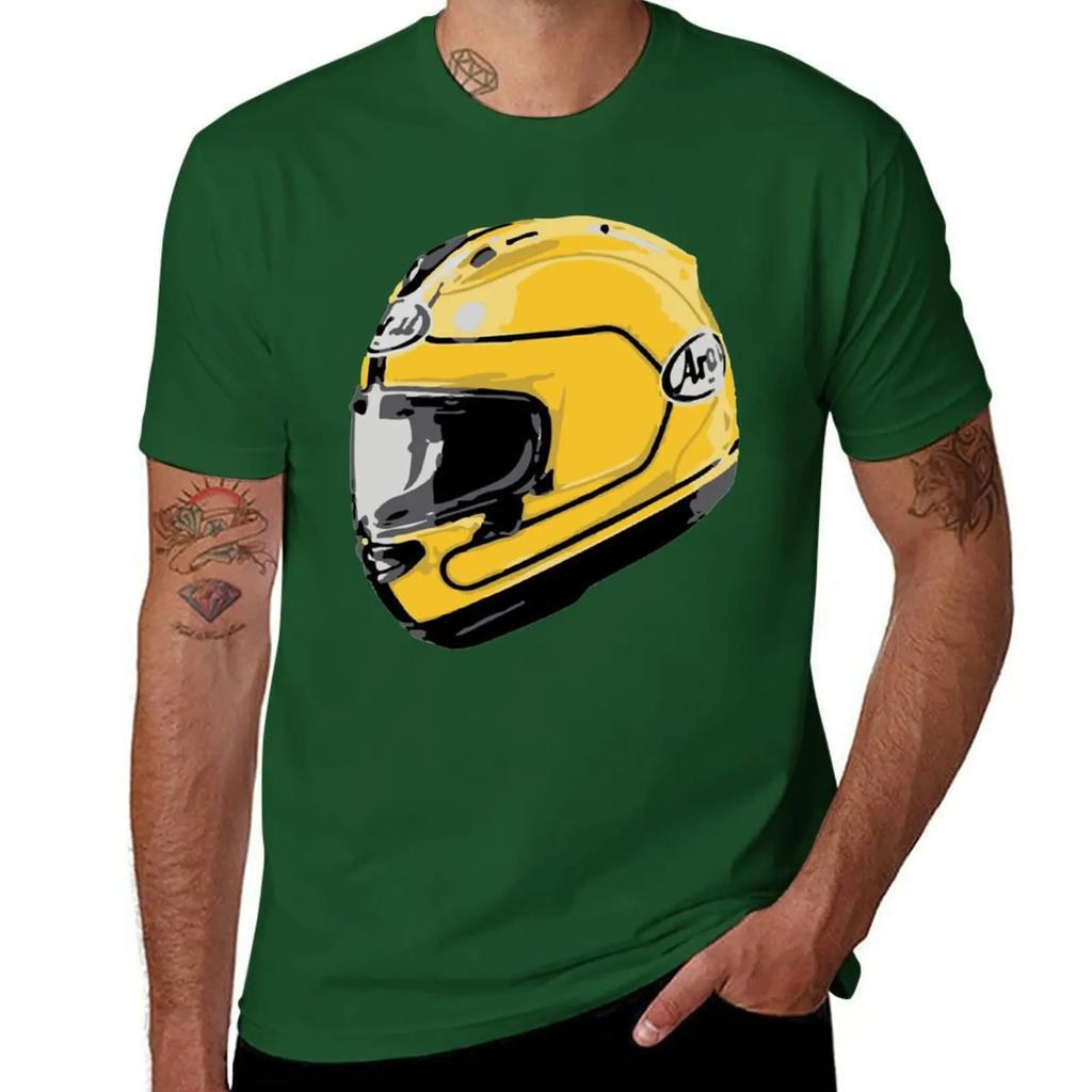 Cheavyweight streetwear anime clothes New Joey Dunlop helmet TShirt funny t shirt summer clothes tshirts Unisex heavyweight Unisex