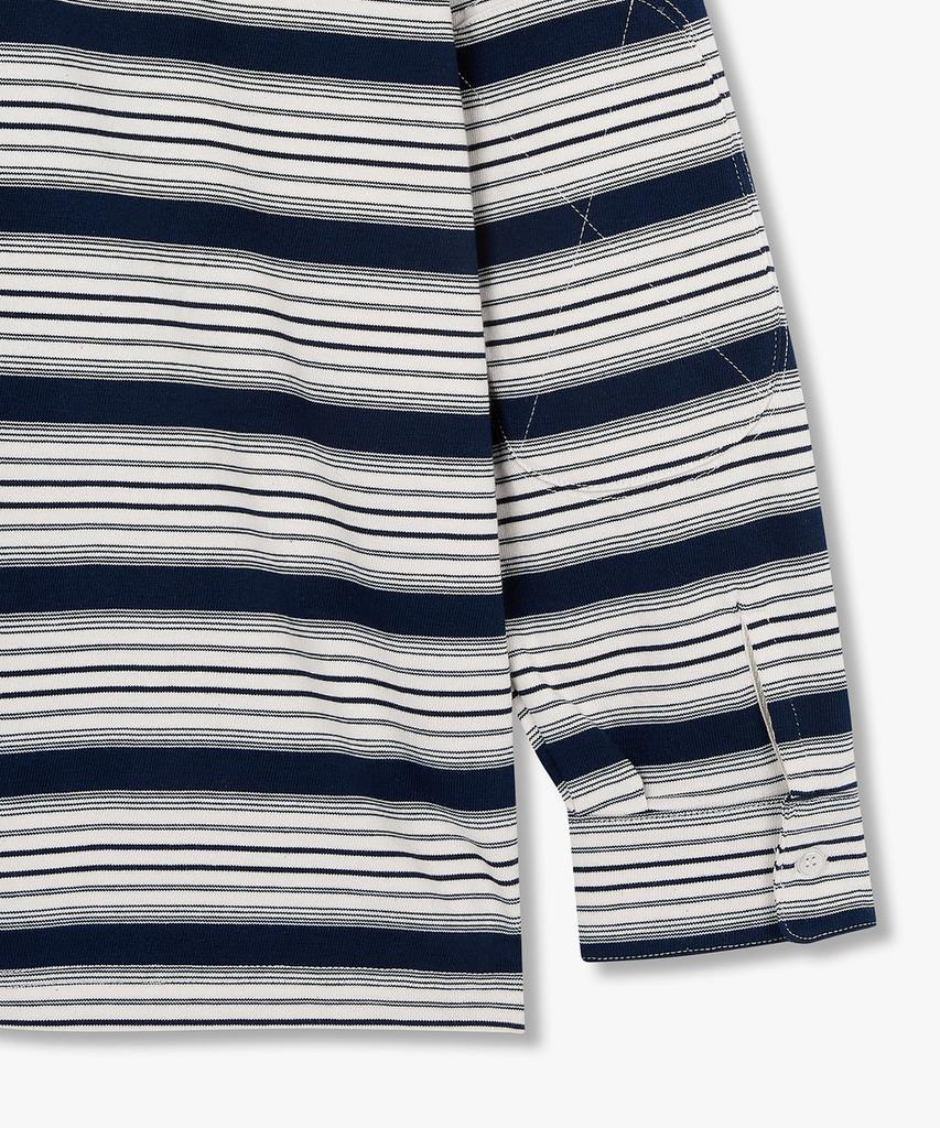 STUDIO TOMBOY [Men] Elbow Patch Rugby Polo Shirt_Navy 9156122111