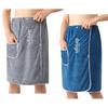 Men Bath Towel Absorbent Quick Dry Bath Wrap Towel with Secure Buckle And Pocket for Gym Spa Sauna Shower
