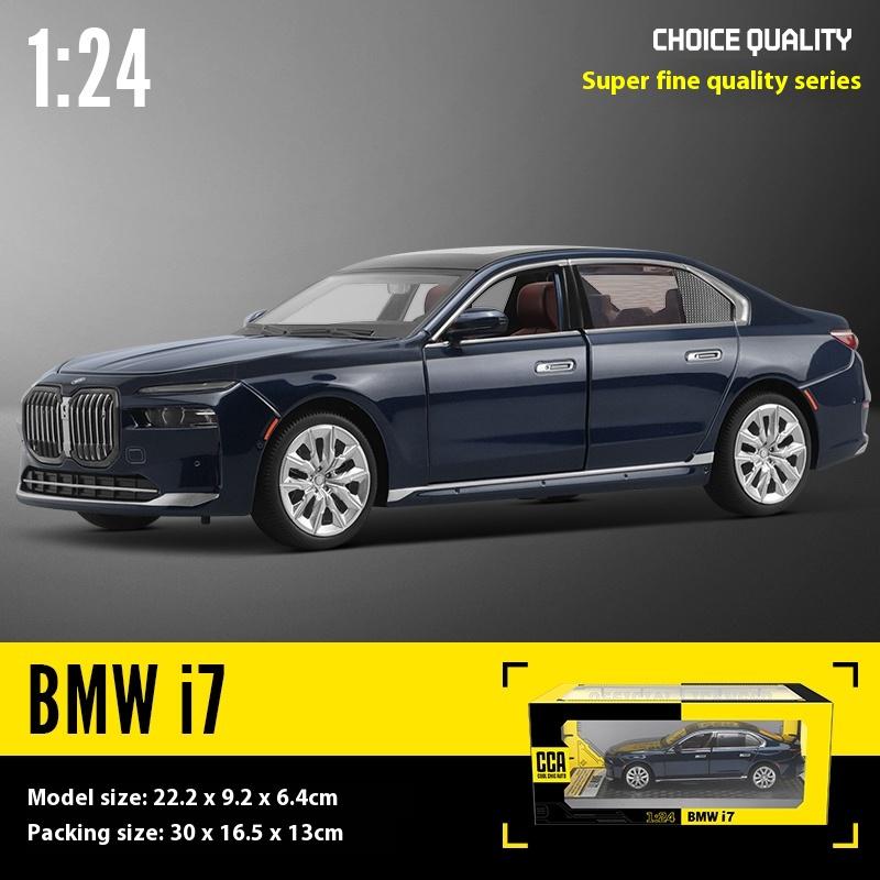 Масштаб 1/24 BMW THE I7 G70 M70L Чистый Электрический Новая Энергия Лимузин Сплав Металл Литой Модель Автомобиля Звук и Свет Украшения Подарок Ребенок