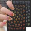 3D Laser Nail Stickers Colorful Butterfly Flower Adhesive Slider Decals Nail Art Stickers Manicure Decorations