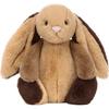 Jellycat Shy Brown Patchwork Rabbit Dolls Plush Doll 22.86cm Height In Sitting Posture