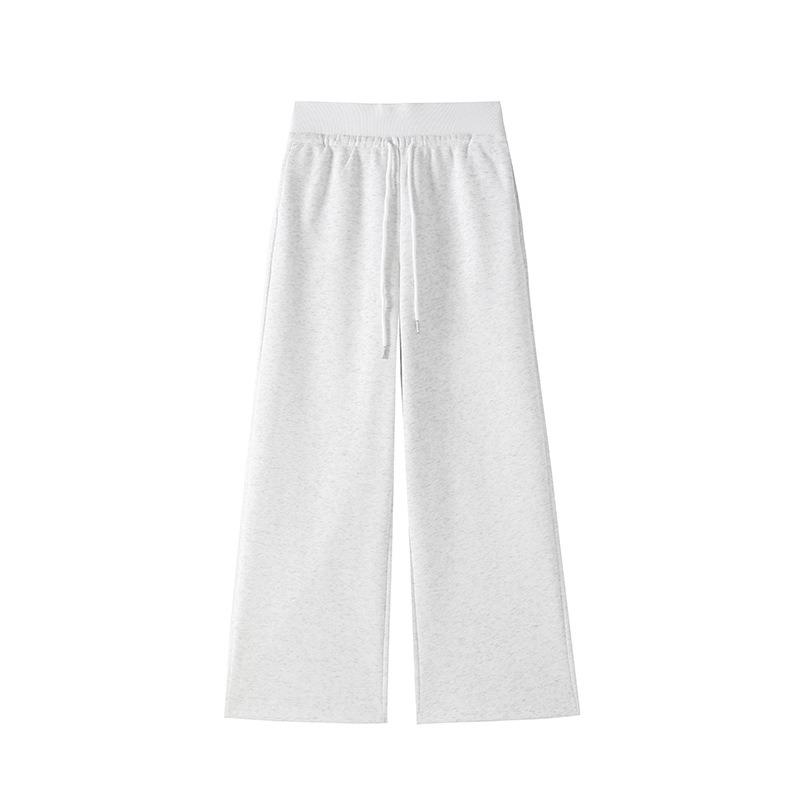 Gray Sweatpants Children's Spring and Autumn New High Waist Drape Wide Leg Pants Straight Loose Casual Floor Sweatpants