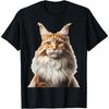 Элегантная футболка с кошкой породы мейн-кун для мужчин, женщин и детей