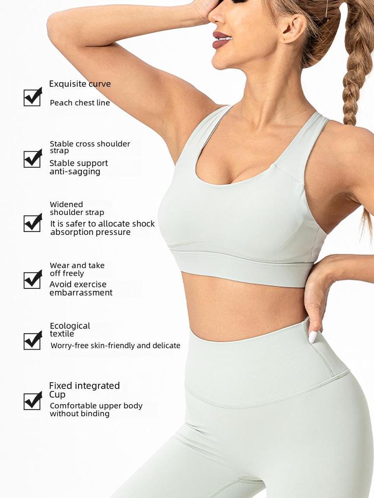 Женский большой широкий бретелька высокоинтенсивный ударопрочный спортивный бюстгальтер для йоги и бега