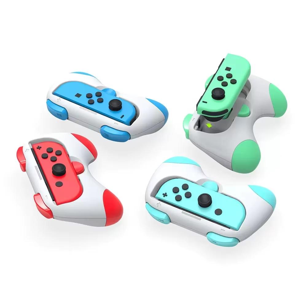 2 шт. Держатель-подставка для Joy-con, Совместимый с NDS Switch 1/Светодиодный контроллер, Ручка-рукоятка для игрового контроллера, Мультяшные ручки, Аксессуары