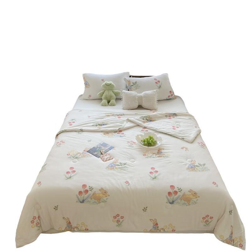 Kids Knitted Cotton Soybean Fiber Summer Quilt