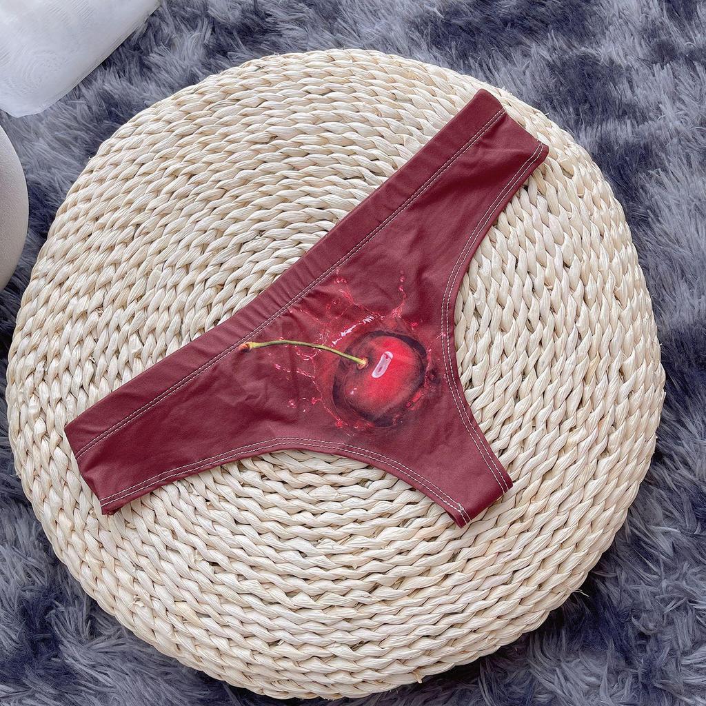 Fashion Girls Cherry Printed Underwear Sexy Briefs For Women Ladies Erotic Lingerie