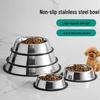 Newcomer Discount: Stainless Steel Non-Slip Pet Bowl - Large Capacity, Bite-Resistant for Cats and Dogs