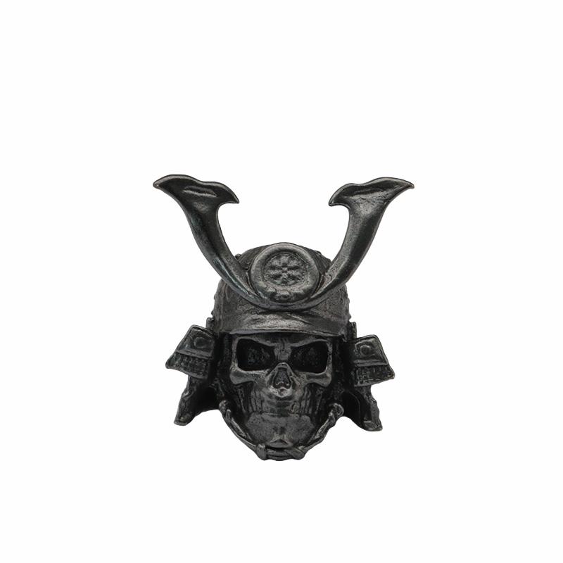 Японский самурайский шлем-череп латунная бусина для ножа EDC DIY плетеный браслет из паракорда шнурок подвеска аксессуары уличный инструмент подвески