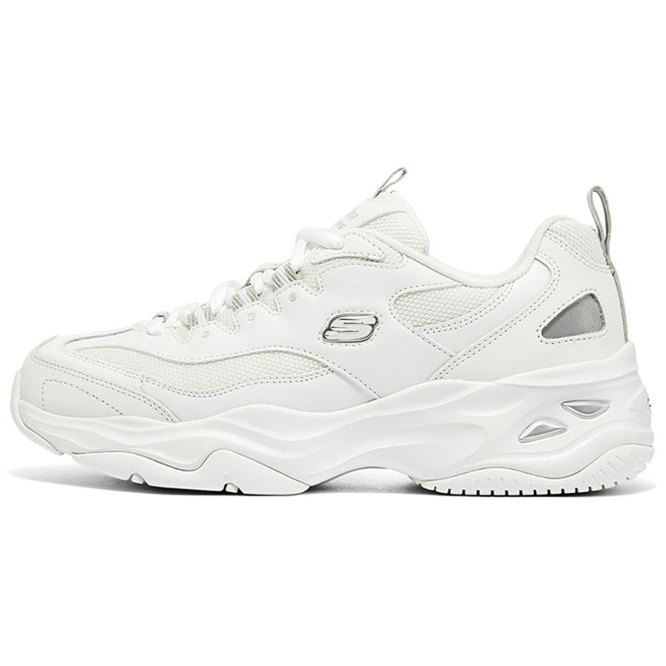 Skechers DLites 4.0 Ткань Синтетическая кожа Удобные Амортизация Низкие Папины кроссовки Женская кроссовка Белый 149492-WGY