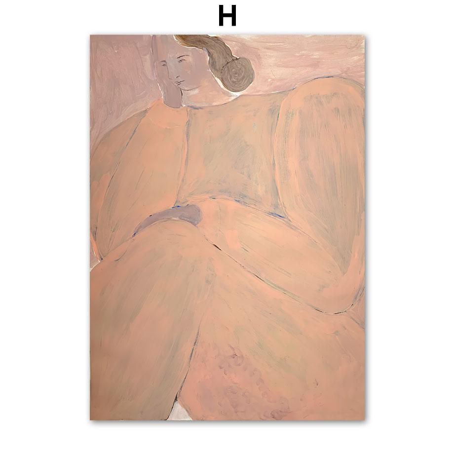 Линии Кривая Девушка Геометрия Современные Абстрактные Постеры И Принты Настенное Искусство Холст Живопись Картинки для Декора Гостиной Отеля Бара