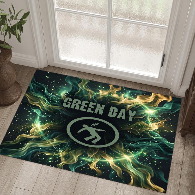 Green Day Design Crystal Velvet Carpet Cozy Non?Slip Printed Rug For Bedroom Living Room Entrance