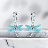 Серьги из серебра S925 с цирконием, бабочка, градиентная стрекоза, для женщин, подарок на день рождения