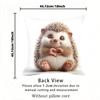 1Pc Adorable Hedgehog With Heart Paws Decorative Pillowcase, Soft Polyester Cushion Cover, White, For Sofa Bedroom Living Room H