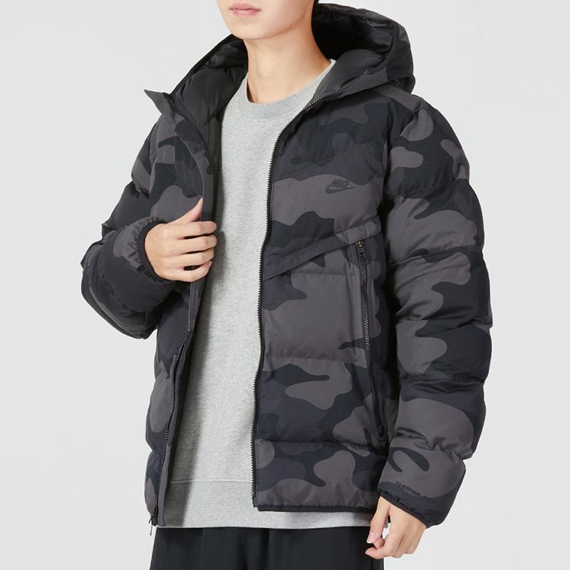 Nike Пуховики Мужские Черные С Капюшоном Умеренные Другие DQ4936-254