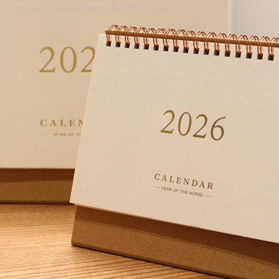 Настольный календарь 2026 г. ЯНВ 2026 - ДЕК 2026 Настольный перекидной календарь 12-месячный планер с двойным переплетом для дома, офиса, школы