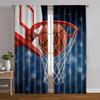 2 шт., Шторы баскетбол Универсальная полиэстеровая ткань, Без электричества Праздничные фоны для многоцелевых различных мероприятий
