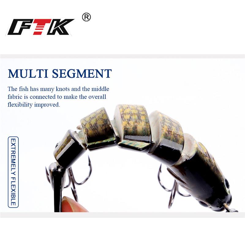 FTK 1 шт., 8,4 см-19 г, 6 секций, многосекционная приманка для мелкой рыбы, приманка для плавания, приманка для барракуды