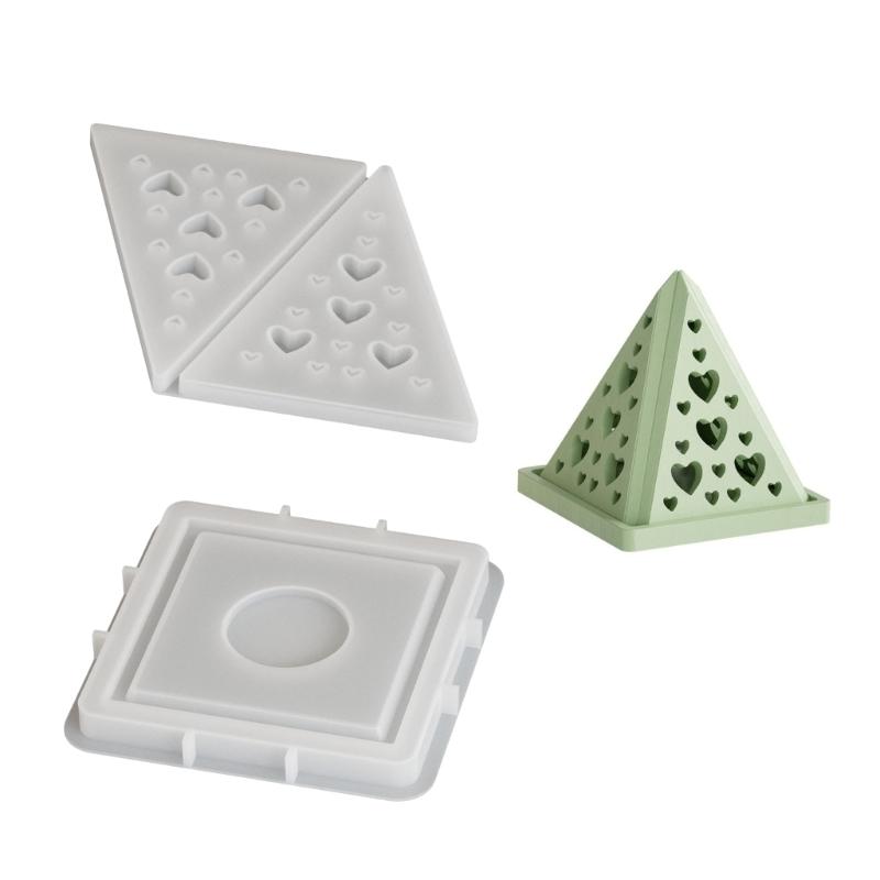 Innovative Silicone Mold For Crafting Unique Pyramid Candle Holders Unique Candle And Holiday Decorations Mould