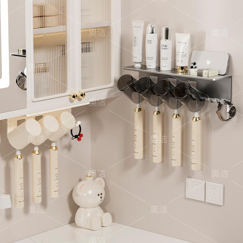 Зеркальный шкаф для ванной комнаты без перфорации, полка для туалетного столика