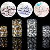 50Pcs/Lot Stainless Steel Crystal Spacer Beads Jewelry Making Necklace Accessories With Rhinestone