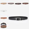 Minimalist Leather Belt For Women And Men With Alloy Buckle For Casual And Office Wear