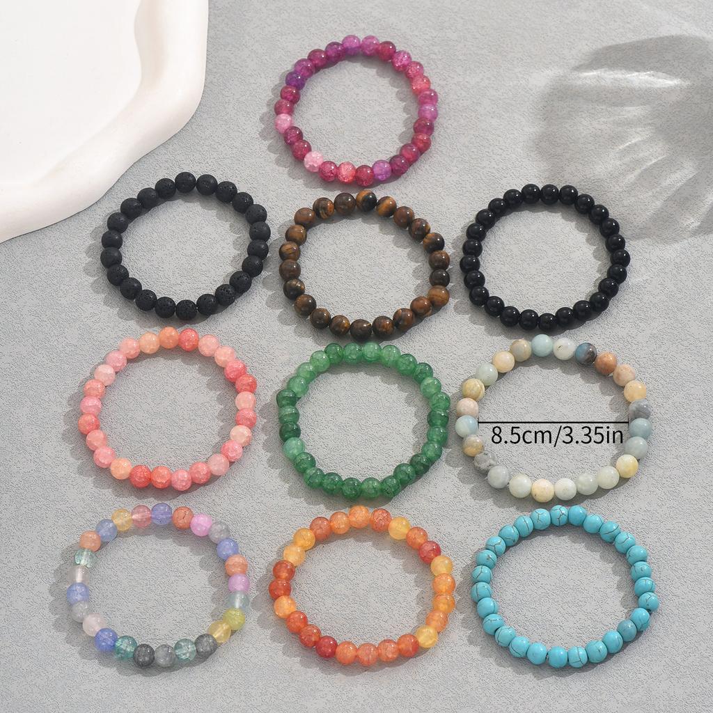 Геометрический модный женский браслет из бисера, набор, красочный дизайн из натурального камня, универсальный браслет, персонализированный браслет