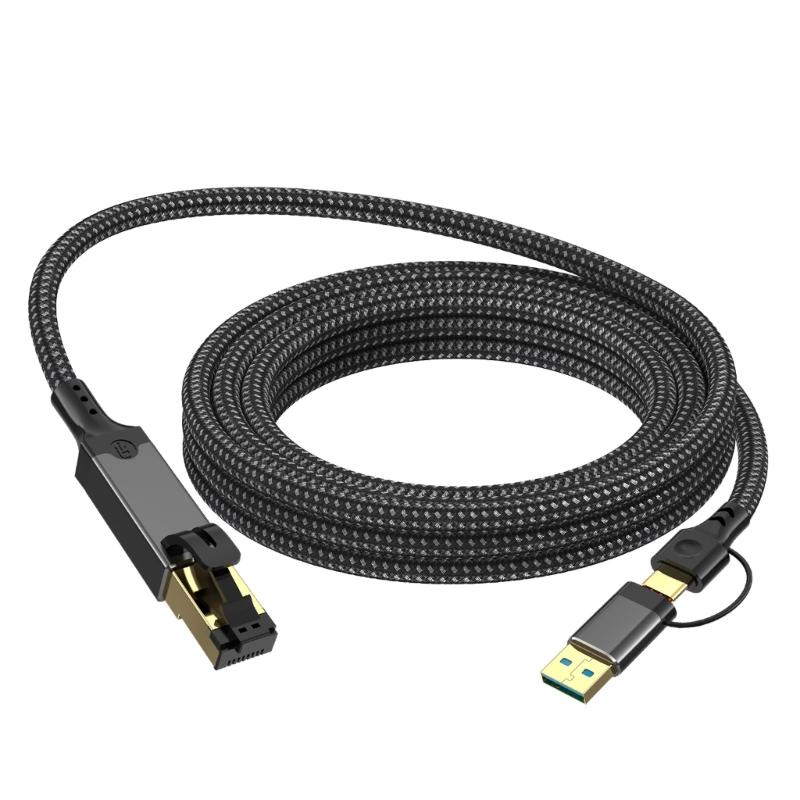 Сетевой кабель USB-RJ45, 10/100/1000 Мбит/с, для удаленной работы, стриминга и ежедневного использования ноутбука