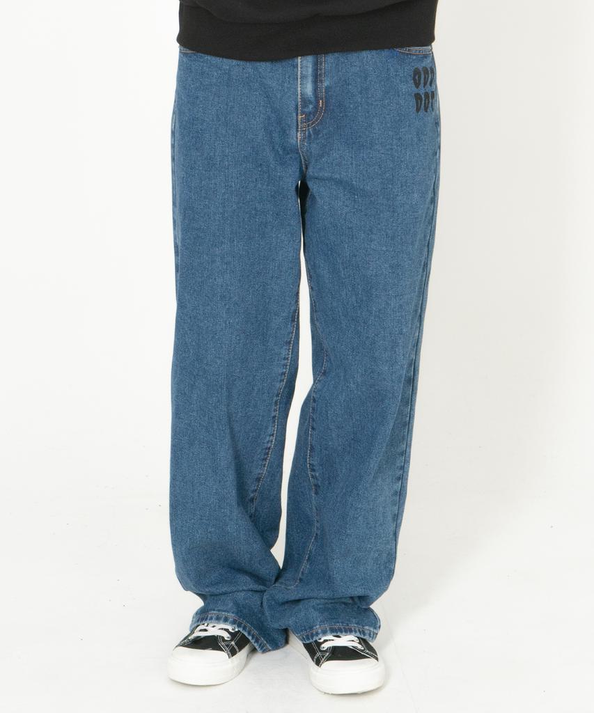 ODD DOT Big Logo Denim Pants_Blue