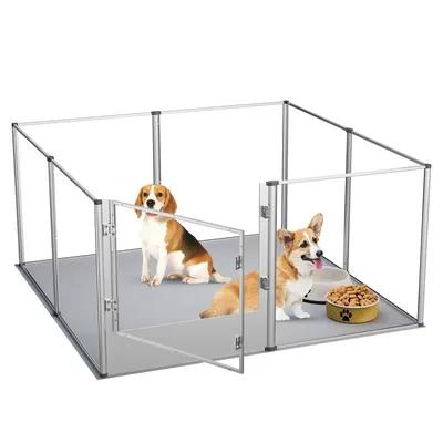 BINGOPAW Dog Whelping Pen and Crate, 120 × 120 × 61 cm