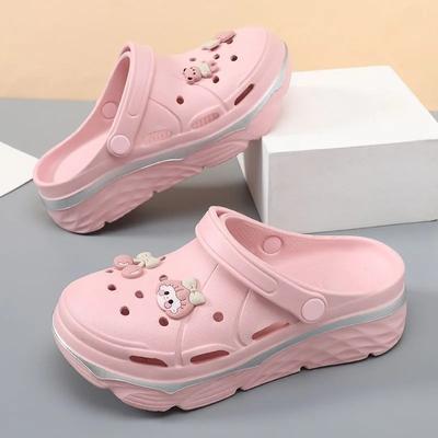 2024 Новые водонепроницаемые летние уличные туфли на толстой платформе для пляжа и сада для женщин EVA Crogs для девочек сандалии-тапочки с толстой подошвой