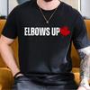 Футболка Elbows Up Canada для мужчин и женщин, ретро-мода, графические топы, футболки с коротким рукавом, женская одежда унисекс, гордый канадский подарок
