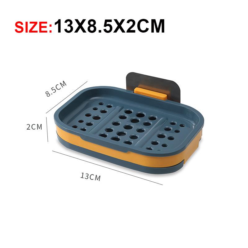 1 шт. настенный держатель для мыла для ванной комнаты без проколов, бесследная паста, двухслойная водоотталкивающая мыльница