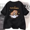 Забавная женская футболка с принтом Capybara 3D, летняя, с милым принтом животных, с коротким рукавом, графические футболки, уличная женская одежда