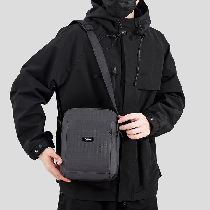 Мужская деловая повседневная сумка кроссбоди - Простой Оксфордский плечевой слинг для поездок на работу и использования на открытом воздухе